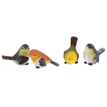 4 шт. фигура птиц Смола Ремесла статуи голубя и статуэтки-Крытый Открытый домашний декор сада