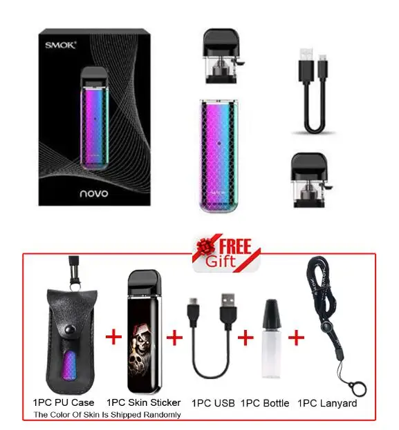 NOVO 1 Prism Raibow Набор SMOK Novo 2 SMOK Pod, электронная сигарета, стартер, ручка с аккумулятором 800 мАч, 2 мл, катушка VS NORD - Цвет: NOVO 1 Prism Raibow