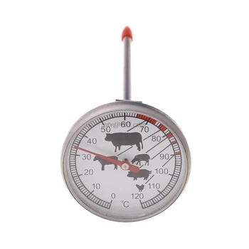 

Stainless Steel Instant Read Probe Thermometer BBQ Food Cooking Meat Gauge Kitchen Tools
