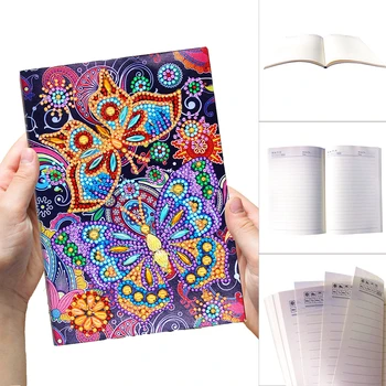 

EverShine Diamond Painting Notebook Special Shape 60 Pages A5 Diary Book Animals Picture Rhinestones Bead Embroidery Art Gift