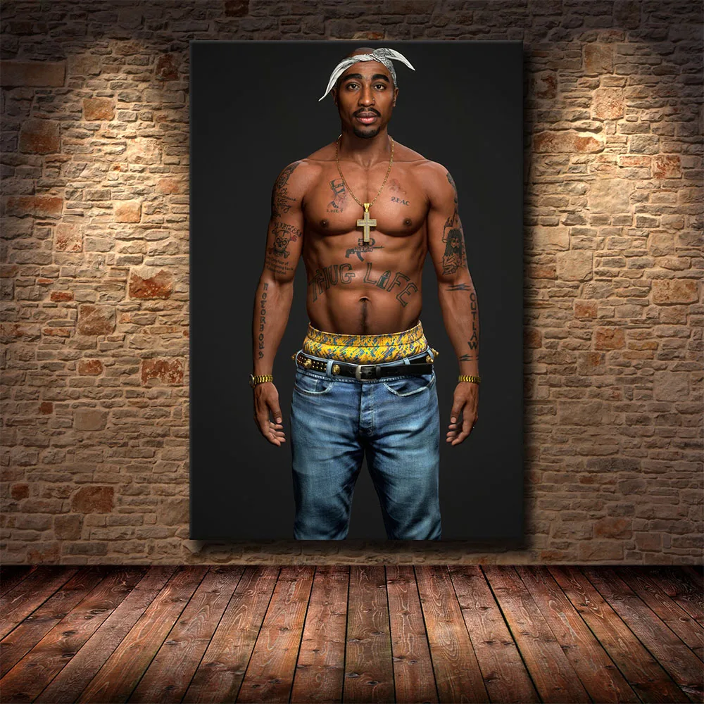 Подарок Tupac Shakur 2PAC Outlaw Rap музыкальный Рэппер Звездный плакат печать Настенная