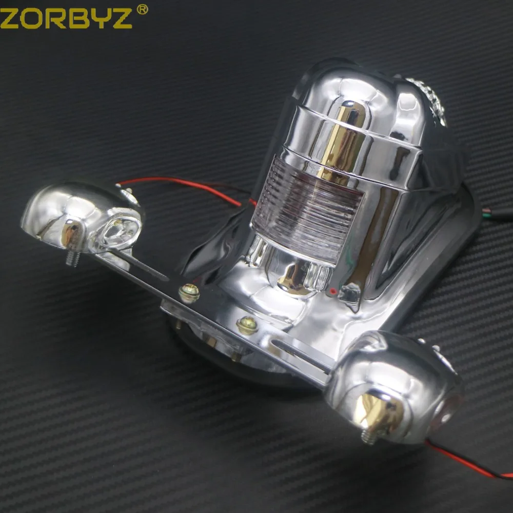 ZORBYZ 1 комплект Хром Череп поворотник тормозной номерной знак задний фонарь для Harley Chopper на заказ