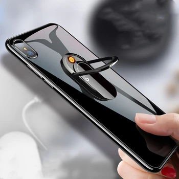 

Three-Dimensional Support Mobile Phone Holder Cigarette Lighter Creative USB Ring Buckle Charging Lighter Customized Signature