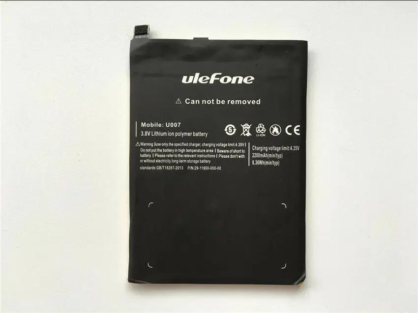 Новый Сменный литий-ионный полимерный аккумулятор Ulefone U007 2200 мАч 3 8 в для