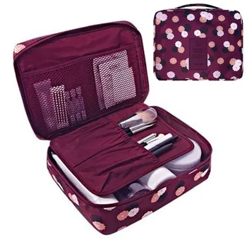

Zippered Cosmetic Organizer Bag Fashion Multi-function Oxford Travel Storage Bag For Men Women Makeup Portable Waterproof Bag
