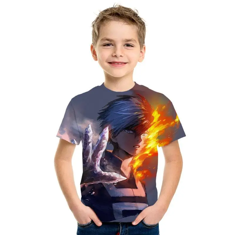 Крутой милый аниме patrn 3D impresin ropa para nios hombres/nias nios camiseta 3D calle moda nios camiseta