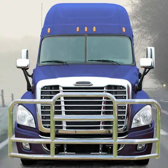 

PETERBILT 335 Bumper. Set Back Axle Heavy Duty Semi Truck Bumper from ALI ARC. 2 Post Deer Protection Semi Truck Bumper.