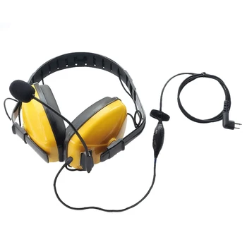 

Yellow Heavy Noise Cancelling Headphones for Motorola GP300 CP200 2Pin