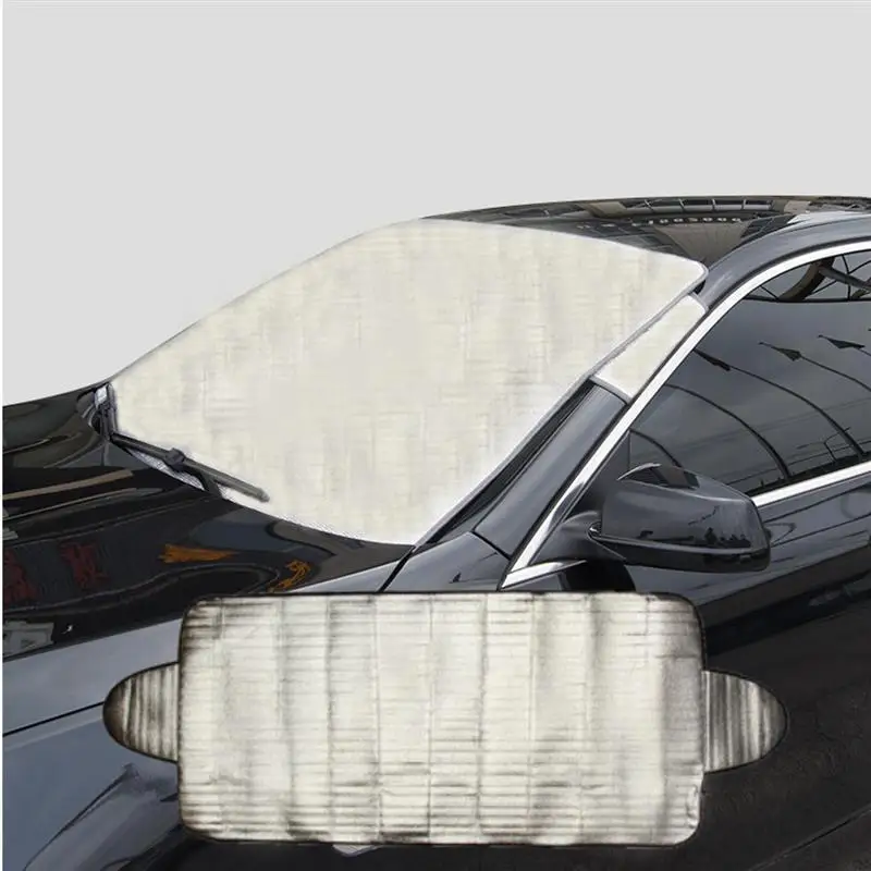Car Snow Shield Car Cover Car Windscreen Cover Front Cover Anti Snow Frost Ice Shield Dust Protector Heat Sun Mat Car Window Screen Frost Large Snow