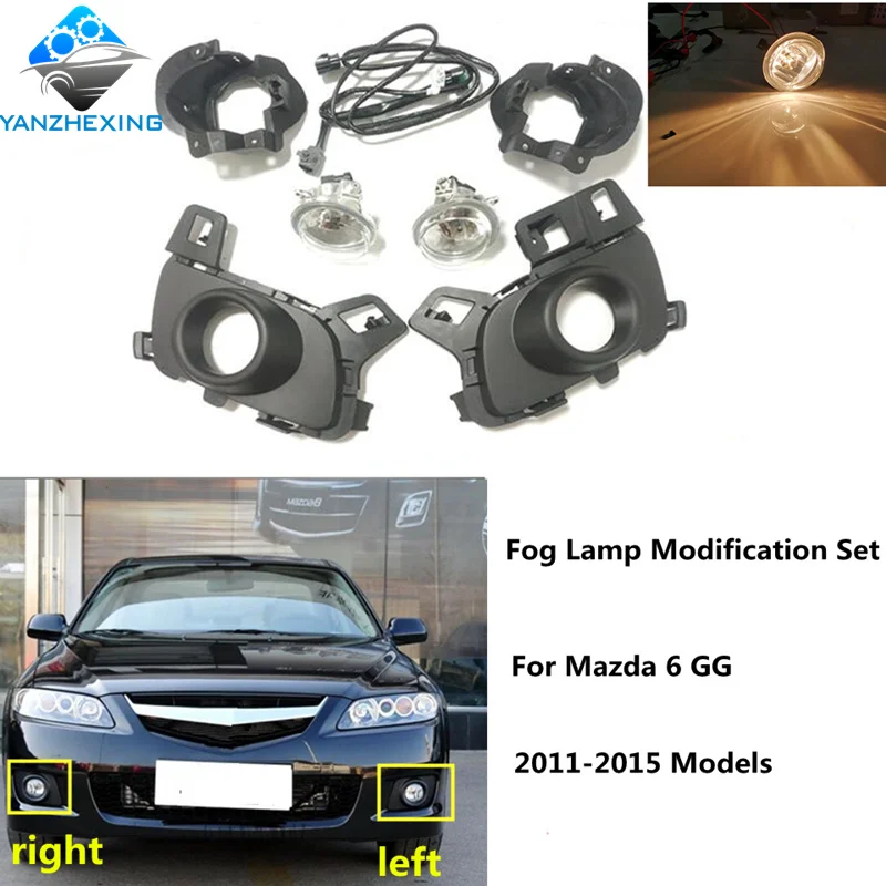 Противотуманный светильник на передний бампер, противотуманная фара, набор модификаций для Mazda 6 GG 2011 2012 2013 для Sedan Wagon Liftback Model