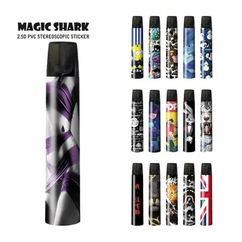 

Magic Shark Miltary Panda UK Flag Tiger Lip Lion Ultra Thin PVC 2.5D Vape Sticker for Relx Film Case for Relx
