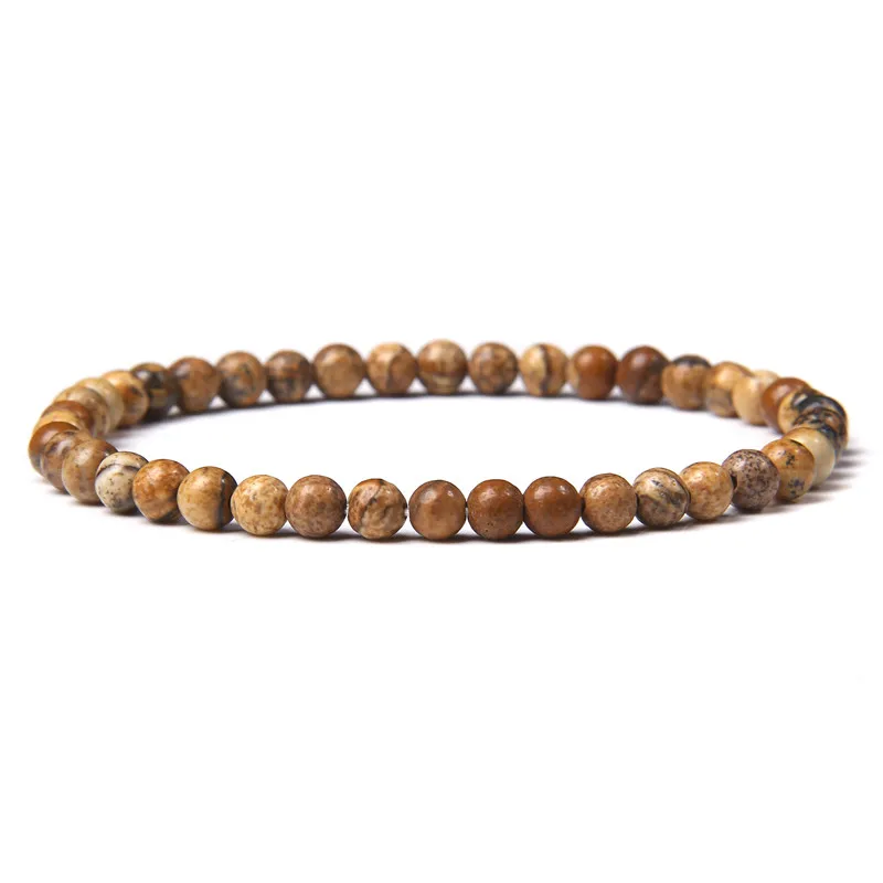 Chakra Energy Bracelet: Natural Agate & Onyx Beaded Stretch Jewelry