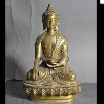 

zhmui8800626615+<<+8" old tibet buddhism brass HEALING Medicine Buddha sakyamuni Shakyamuni statue