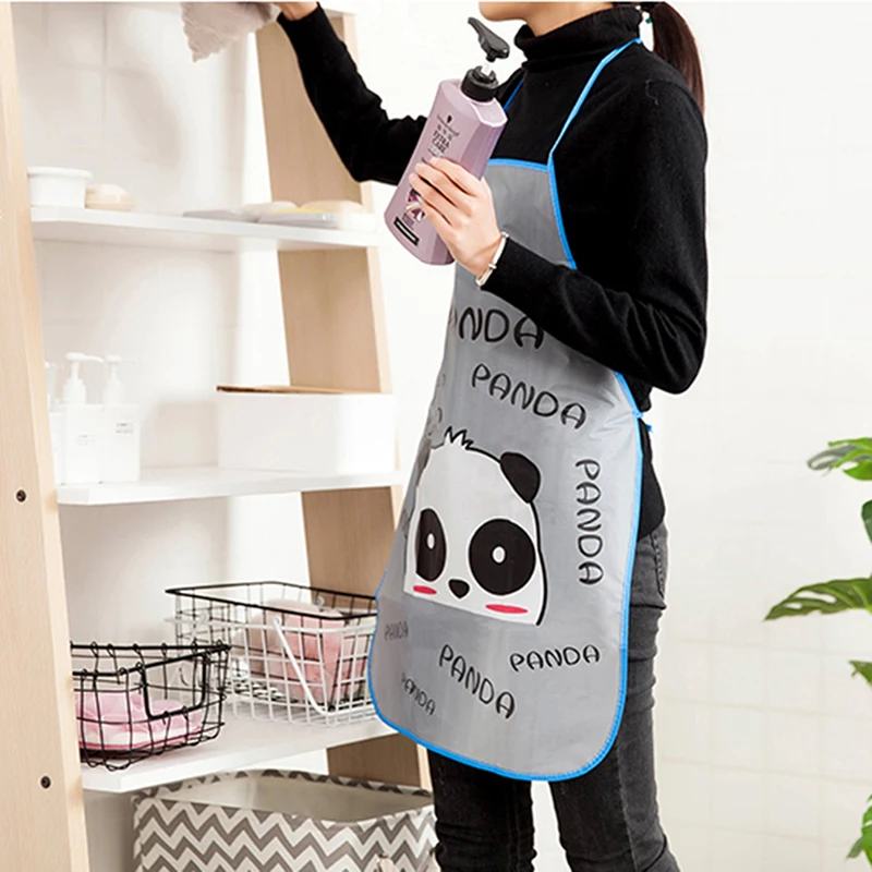 

Waterproof Kitchen Aprons Rabbit Printing Creative Women Apron BBQ Bib Kitchen Apron For Cooking Baking Restaurant Pinafore