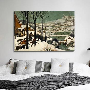 

Pieter Bruegel Hunters In The Snow Canvas Painting Print Living Room Home Decoration Modern Wall Art Oil Painting Poster Picture