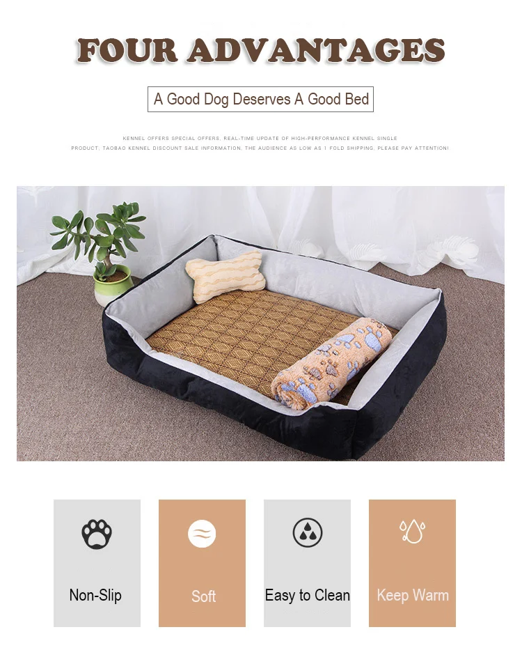 Bone Dog Bed Warm Dog Supplies For Small Medium Large Dog Soft Pet Bed For Dogs Washable House For Cat Puppy Cotton Kennel Mat