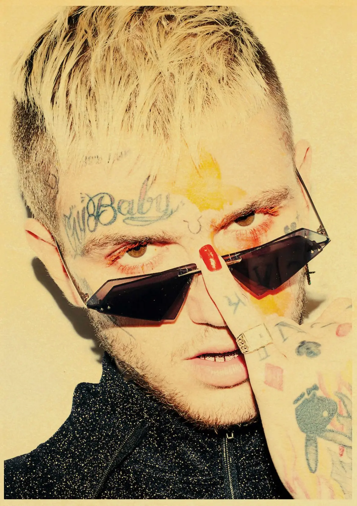 Американский хип хоп рэпер Lil Peep ретро постер крафт бумага художественная