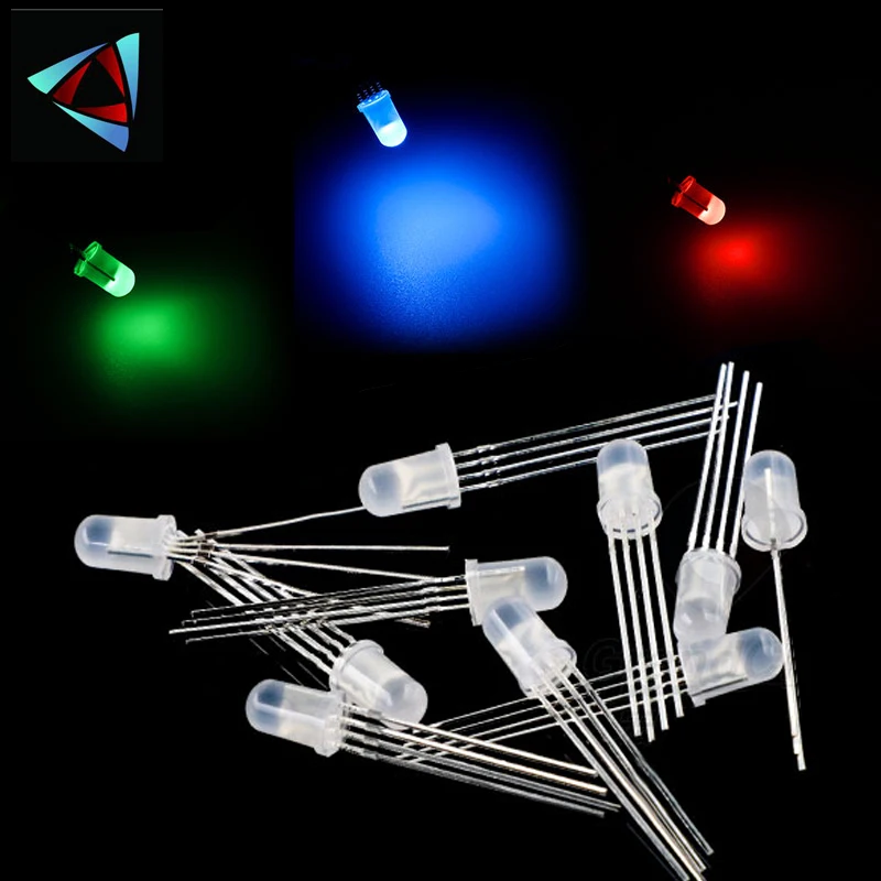 20 шт. разноцветные светодиодные лампы 4 контакта 5 мм|led water shower|led truck trailer lightswater print