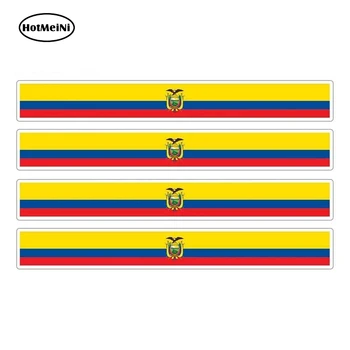 

HotMeiNi 13cm x 1.7cm 4pcs Car Stripe Motorcycle Racing Flag Sticker Car Window Decal Bike Moto Tuning Ecuador Car Stickers