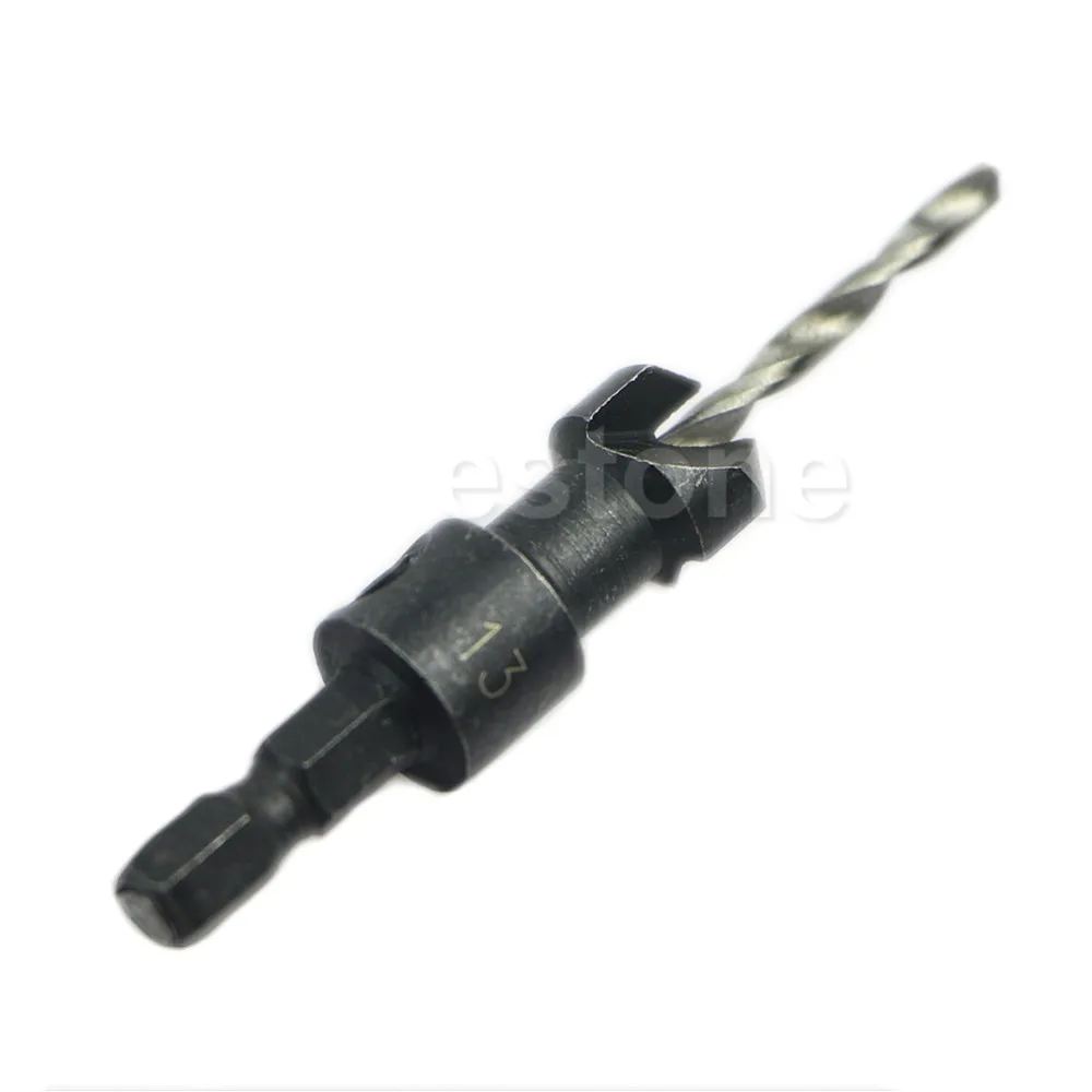 4pcs Carpentry Countersink Drill Bit Set Woodworking+ Hex Shank#6#10#13#16