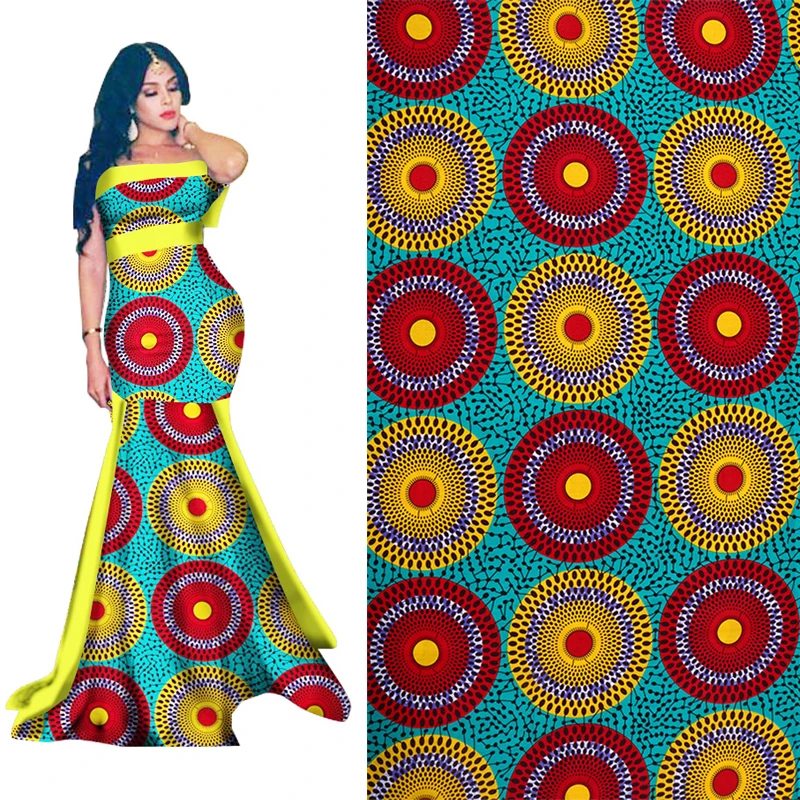 Королевские африканские принты Анкара батик настоящий воск с фабрики хлопок JAVA лучшее качество Африка женщин Швейные материал для свадебного платья 6 ярдов