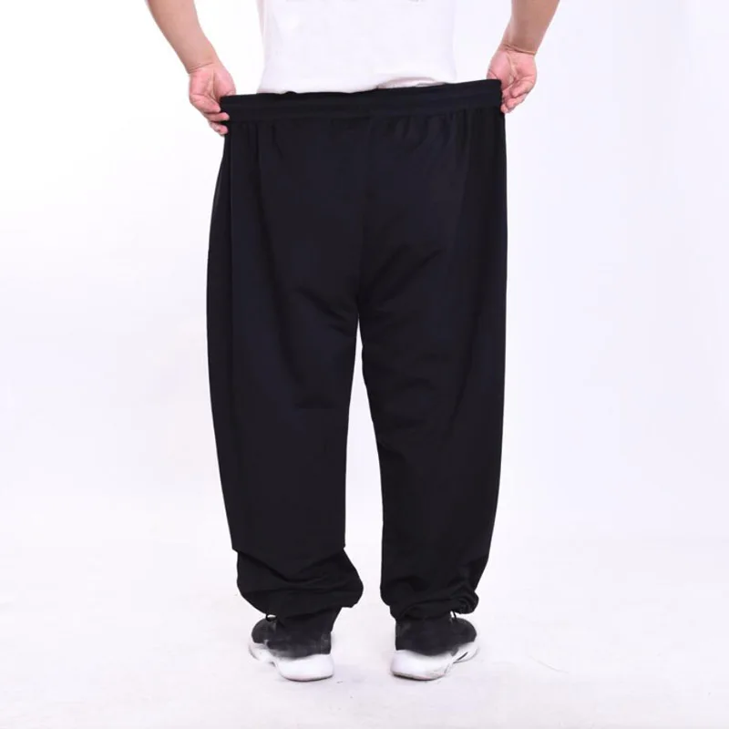 fruit of the loom sweatpants Large Size Men Pants  Elastic Waist Plus Size Men Sweatpants Loose Casual Black gray Joggers pencil 200kg 14xl 15xl 56 Clothing running track pants