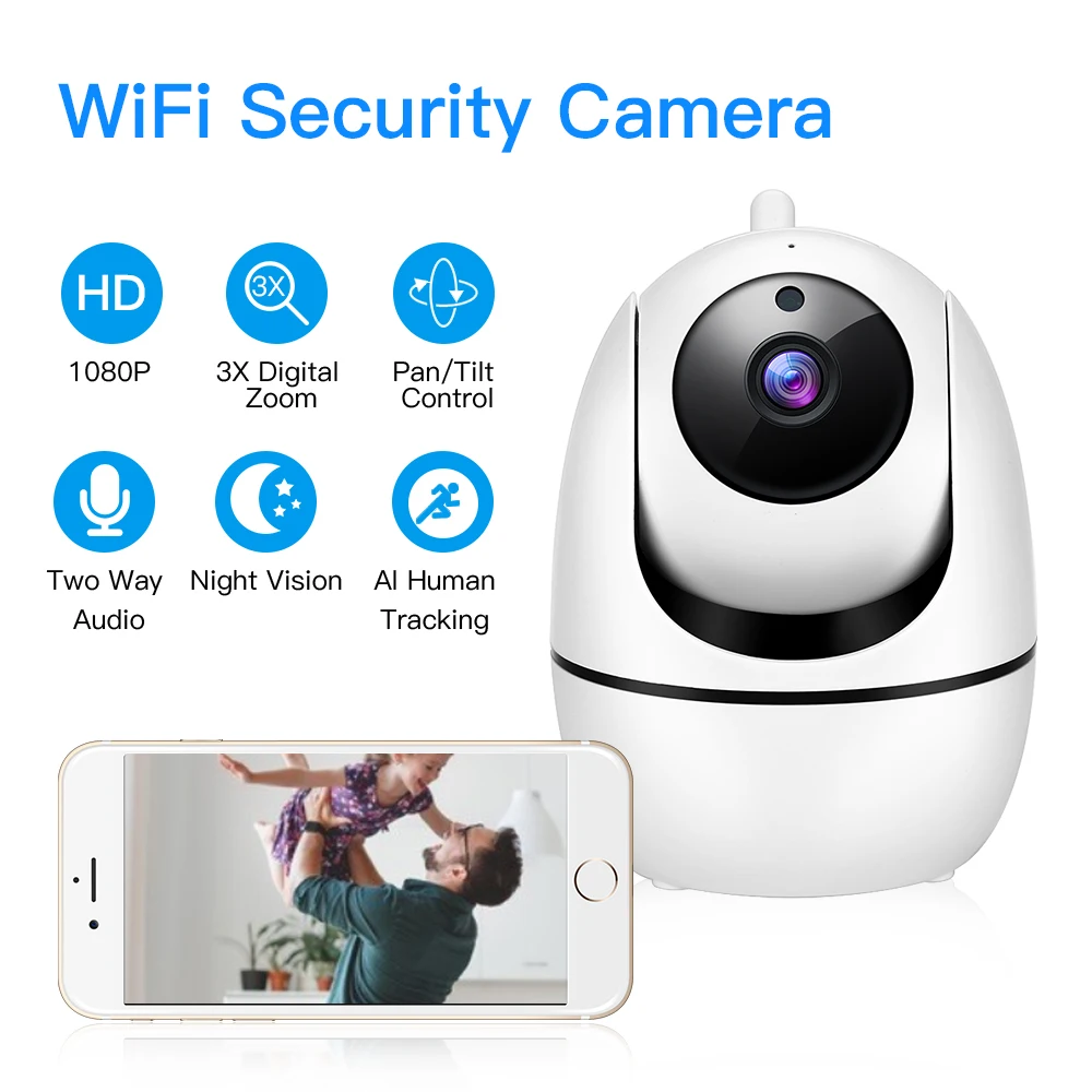 

1080P Wireless IP Camera Cloud Wifi Camera Smart Auto Tracking Human Indoor Home Security Surveillance CCTV Network Camara Ipcam