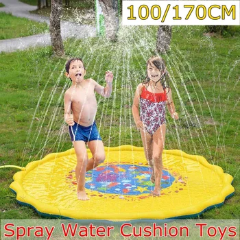 

100/170CM Water Mat Children's Play Mat Water Play Mat Kid Play Mat Games Beach Inflatable Spray Water Sprinkler Cushion Toys