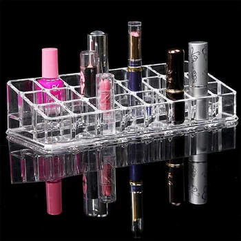 

15 Slots Lipstick Holder PC Makeup Organizer Lipstick Display Stand Lipstick Case Cosmetic Storage Box Nail Polish Storage Box