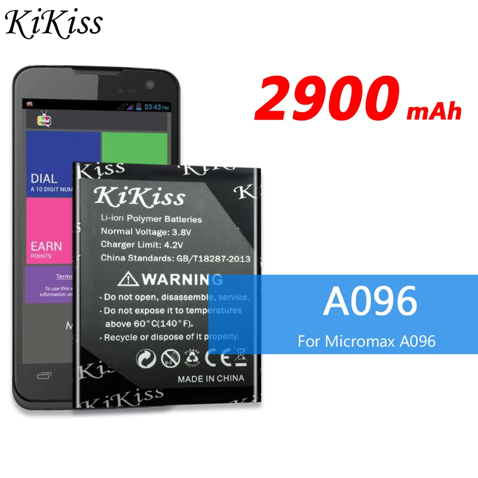 Для Micromax A096 2900 мАч батарея большой емкости для Micromax A096 батарея сотового телефона большой мощности
