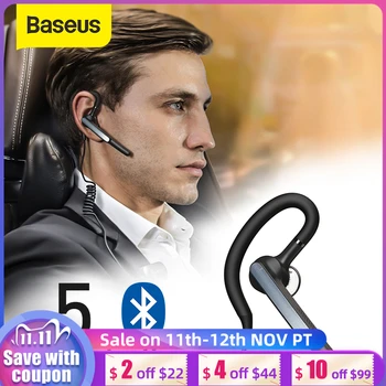 

Baseus A10 Bluetooth Headset APTX Wireless Bluetooth Earphone AI Smart Handsfree Business Headset with HD Mic IP55 Waterproof