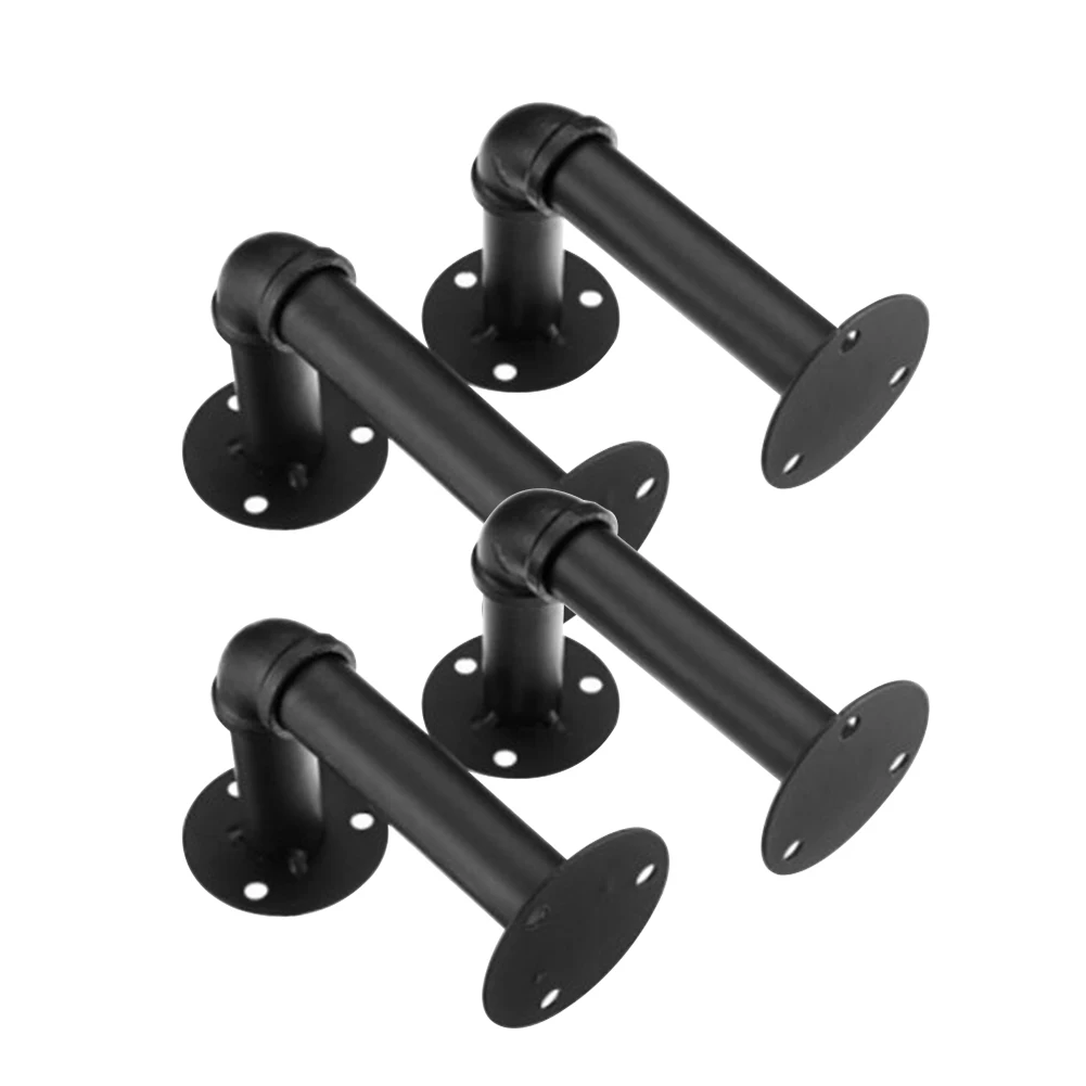 

Iron Kitchen Thickened Industrial Pipe DIY Decor Hardware Storage Holder Bookshelves Shelf Bracket Wall Mount Rustic Home Office