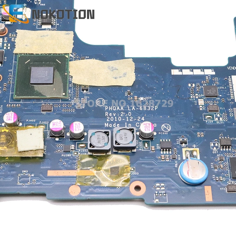 NOKOTION phqaa la-6832p REV 2.0 МБ k000125610 для Toshiba Satellite A660 A665 материнской HM65