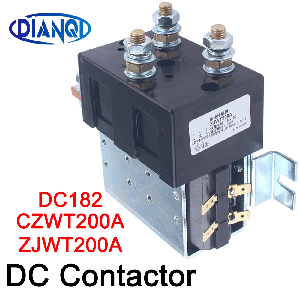 Contator de Guincho para Carro Frontal para Empilhadeira Motor de Guincho Dcmulti 12v24v 36v48v 60v72v Contator Reverso Zjwt200a Cz200a 2no2nc 2spdt cz200a, 2no2nc 2spdt, 12v24v, 36v48v, 60v72v, contator