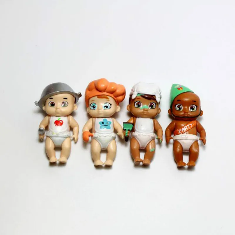 10 шт. 3D Детские Куклы 7,5 см ПВХ фигурка игрушка подарок на год детские игрушки миниатюрный кукольный домик