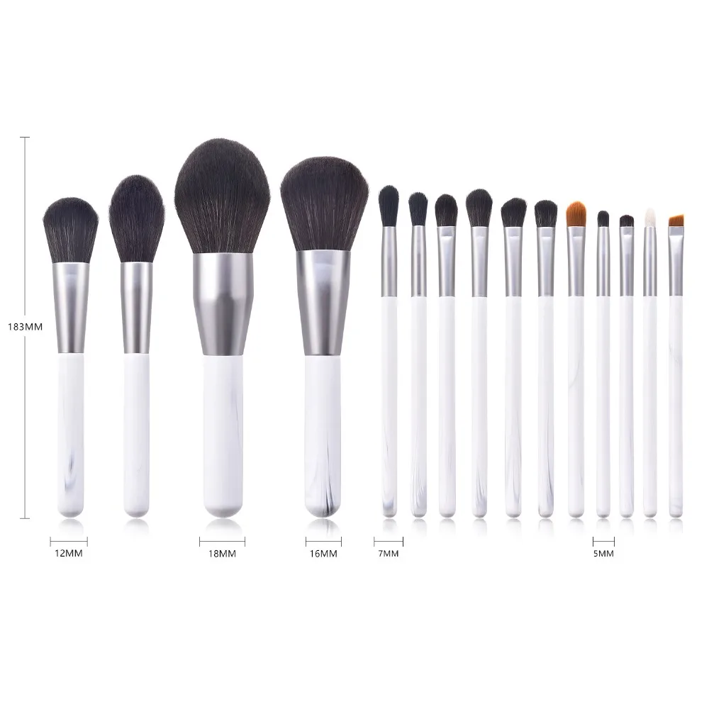 Pincéis de Maquiagem Sintético em pó Crismo Conjunto Profissional Cabelo Fundação Blush Contorno Sombra Olho Delineador Ferramentas Cosméticos 15 Pçs 8 Crismo 15 pçs pincéis de maquiagem conjunto