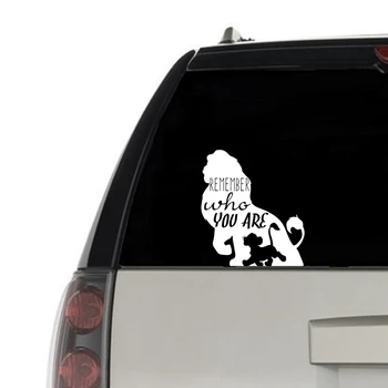 

Lion King Remember Who You Are Vinyl Sticker Car Window Decor , Animal Silhouette Laptop Decals for Apple MacBook Pro Decoration