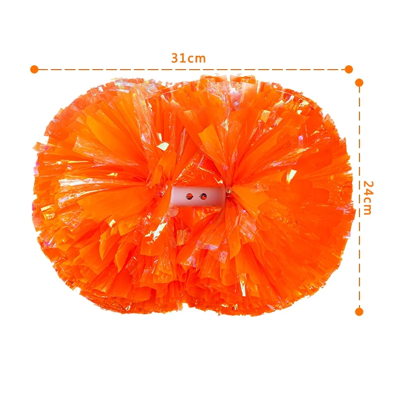 2pcs Cheerleading Pom Poms With Strengthening Majorettes Hand Flower Aerobics Flower Balls For Cheering Sports Team Spirit