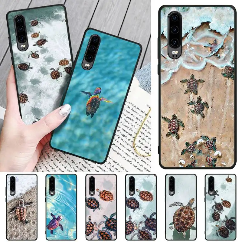 Чехол Reayou Sea turtle черный мягкий чехол для телефона huawei p8 lite 2017 P9 P10 20Pro Lite Pro P30lite P Smart