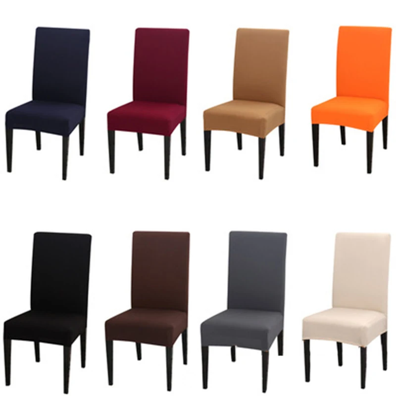 Chair-Covers Spandex Hotel Elastic Restaurant Solid-Color Home Anti-Dirty Conjoined Minimalist