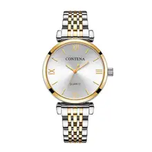 CONTENA новые электронные женские модные наручные часы Роскошные Buniness полностью Стальные кварцевые Saati Montre Femme Relojes Mujer Часы