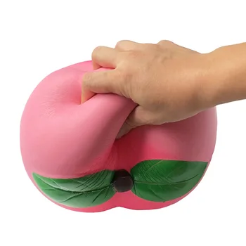 

Jumbo Kawaii Orange Strawberry Watermelon Peach Squishy Anti Stress Relief Simulation Fruit PU Soft Slow Rising Kid Squeeze Toys