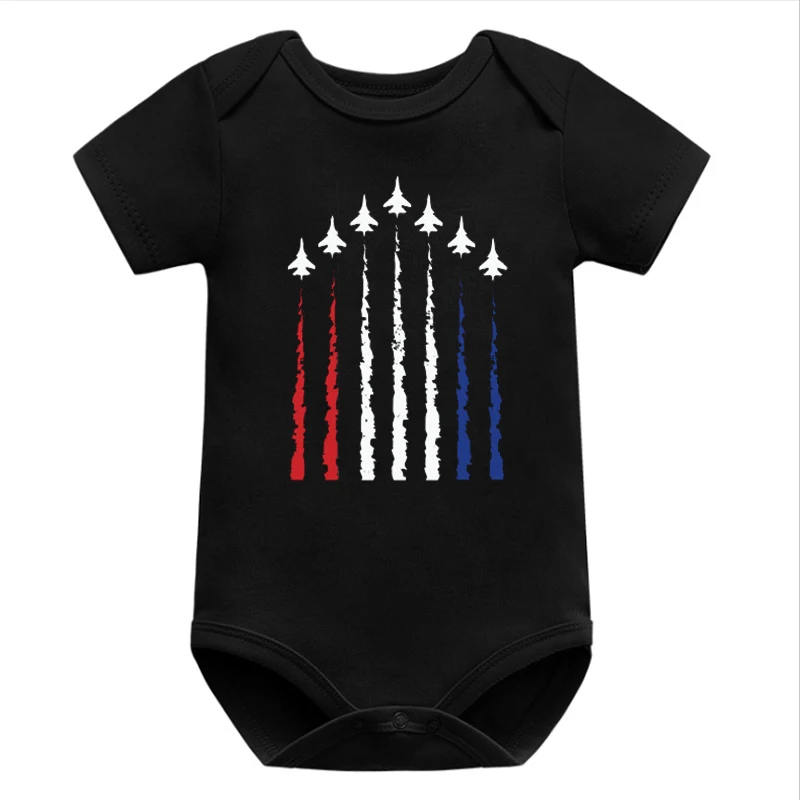 

Red White Blue Bodysuit Air Force Proud American Baby Girl Clothes 2021 4th of July Independence Day Clothes for Kids Fashion