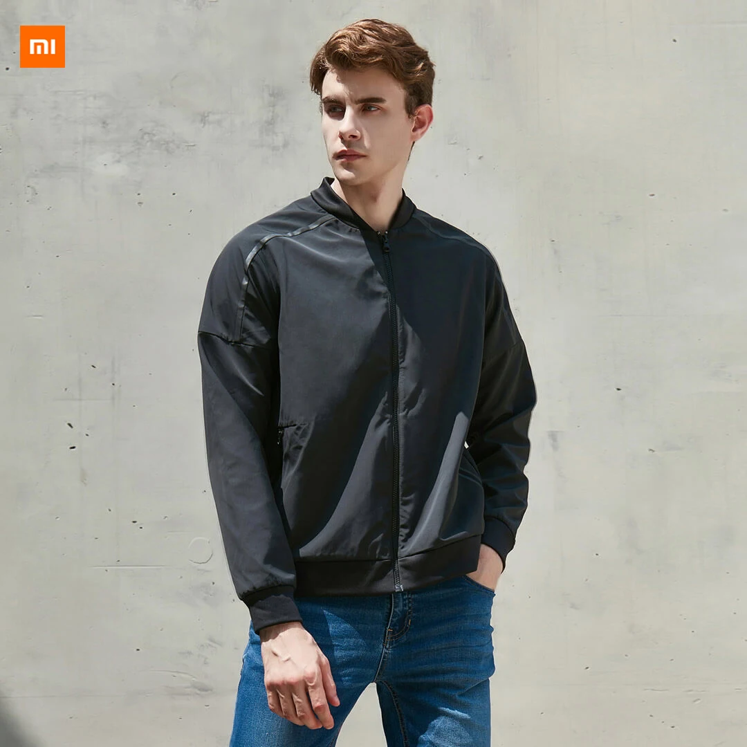 Xiaomi Mijia Youpin модная бейсбольная куртка из хлопка smith, повседневная, на плече, силуэт, молния, открытый с первого взгляда