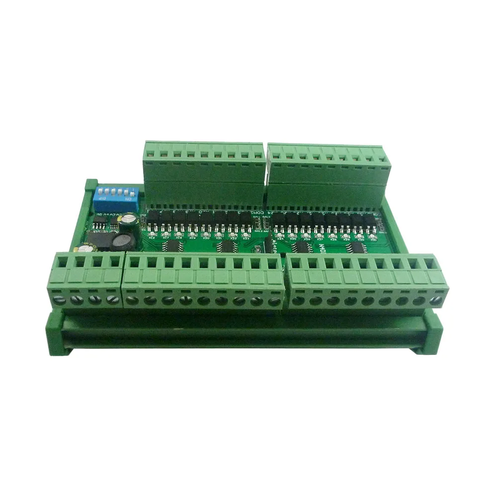 

32ch PNP NPN Isolated Digital Input RS485 Modbus Rtu Controller DC 12V 24V PLC Switch Quantity Acquisition Board