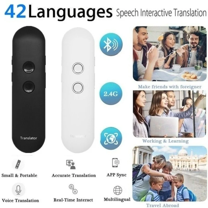 

Smart Translator Handheld Real Time Two-Way Language Text Photo Voice Speech Translator for Learning Travel Business Meeting