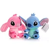 Figuras de acción de Disney Lilo & Stitch, muñecos de peluche de 20cm con colgante de color rosa y azul, juguetes para niños y niñas, regalos de Navidad y halloween ► Foto 2/6