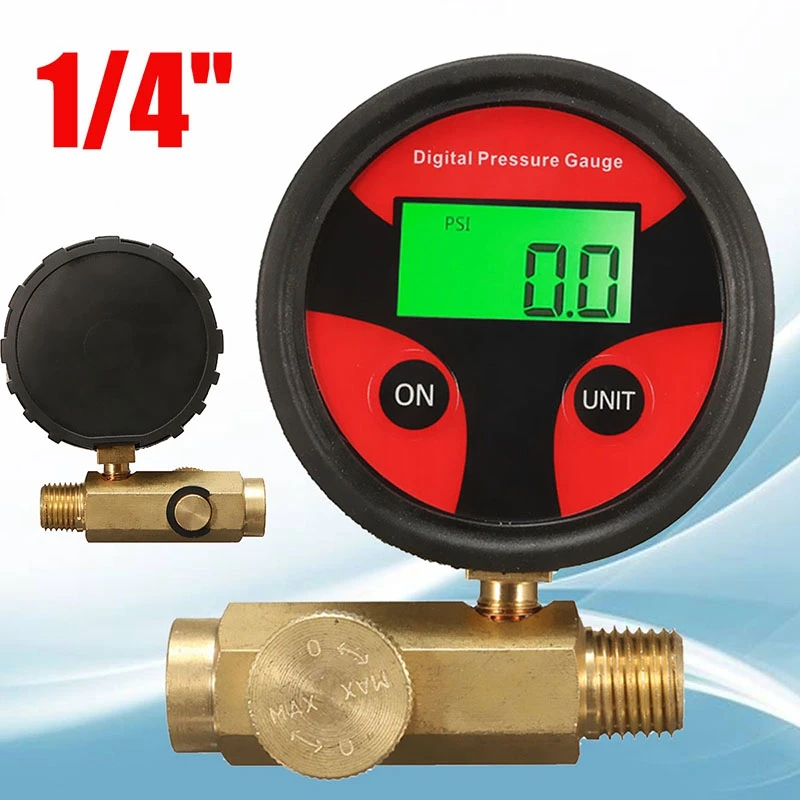 1/4 дюймов 200 Psi регулятор давления воздуха Манометр управления, цифровой дисплей регулирования давления дроссельного клапана