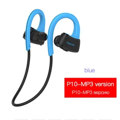 P10 MP3 DACOM встроенный inBluetooth спортивные Беспроводной гарнитура IPX7 Водонепроницаемый стерео наушники-вкладишы для занятий спортом для samsung для iPhone Xiaomi - Цвет: with MP3