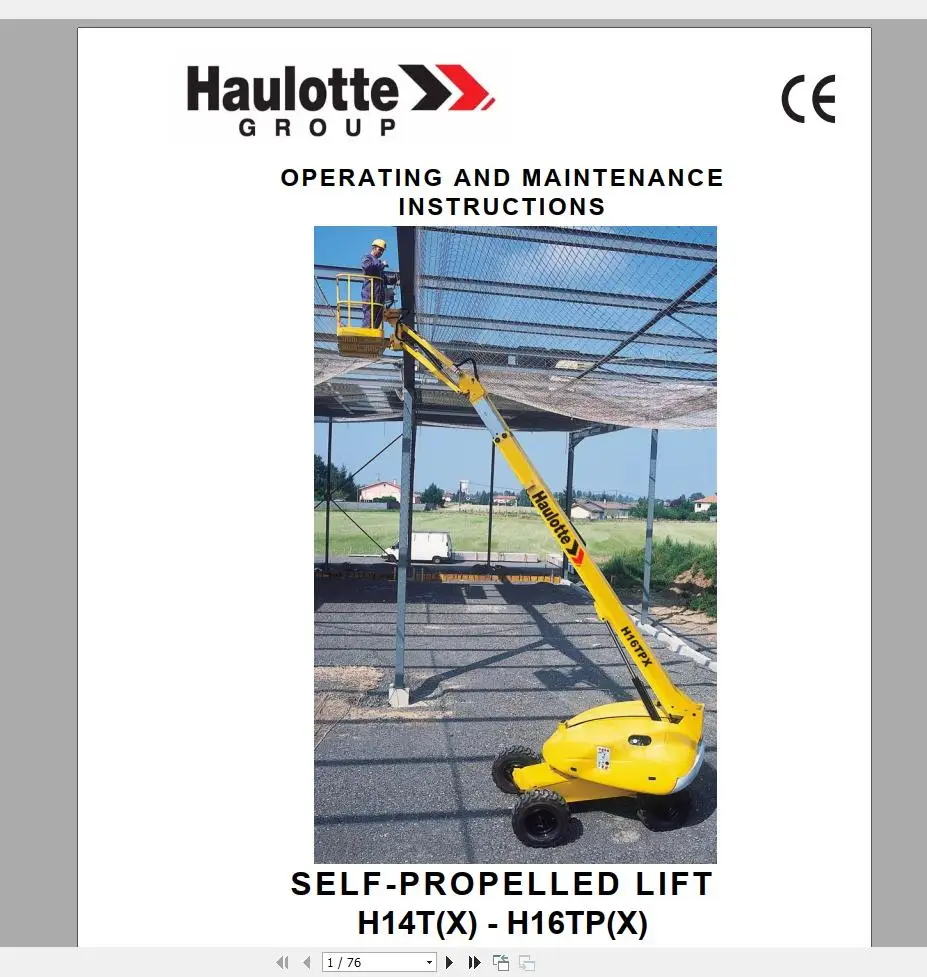 US $300.00 for Haulotte Work Platforms and Telehandlers Service Maintenance Operators Manual Training Spare Parts Manual 162GB